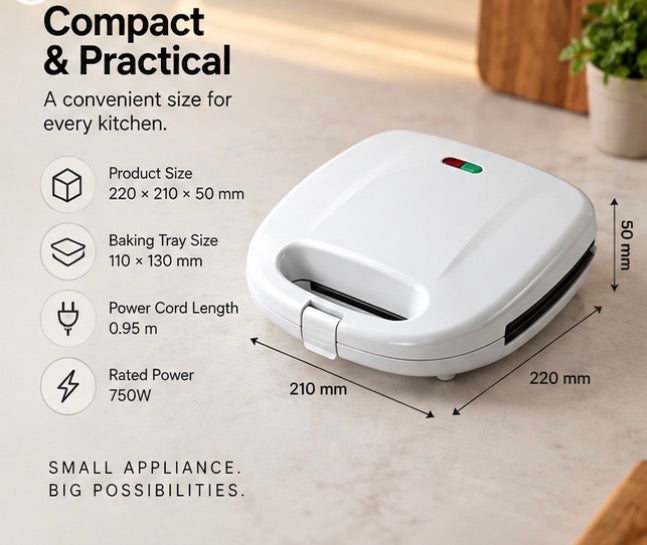Bytevero™ GrillMate — Double-Sided Sandwich & Panini Maker